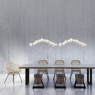 Hubbardton Forge Chrysalis 10-Light Small Crystal Pendant 17