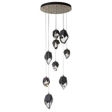 Hubbardton Forge Chrysalis 9-Light Mixed Crystal Pendant 1