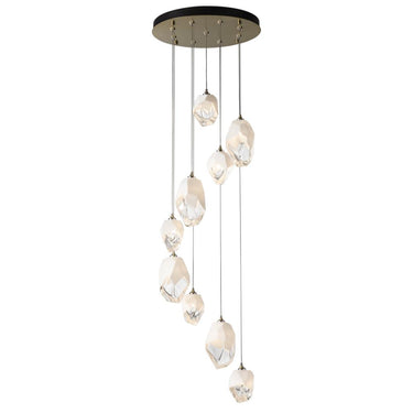 Hubbardton Forge Chrysalis 9-Light Mixed Crystal Pendant 5