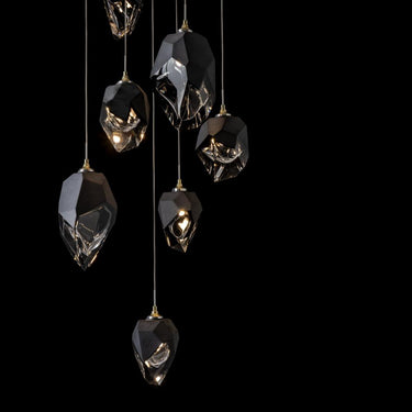 Hubbardton Forge Chrysalis 9-Light Mixed Crystal Pendant 9