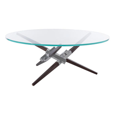 Hubbardton Forge Crux Coffee Table W/ Wood Legs 1