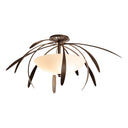 Hubbardton Forge 124352 Dahlia Medium 2 Light Incandescent Semi-Flush in Opal Glass