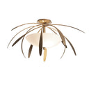 Hubbardton Forge 124352 Dahlia Medium 2 Light Incandescent Semi-Flush in Opal Glass