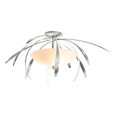 Hubbardton Forge 124352 Dahlia Medium 2 Light Incandescent Semi-Flush in Opal Glass