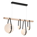 Hubbardton Forge 131043 Derby Linear 4 Light LED Pendant in Black Finish, Opal Glass with Standard Pipe Length