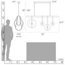 Hubbardton Forge Derby Linear 4-Light LED Pendants 8