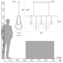 Hubbardton Forge Derby Linear 5-Light LED Pendants 6