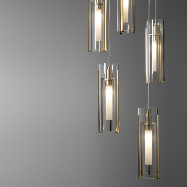 Hubbardton Forge Exos Glass 5-Light Pendant 11