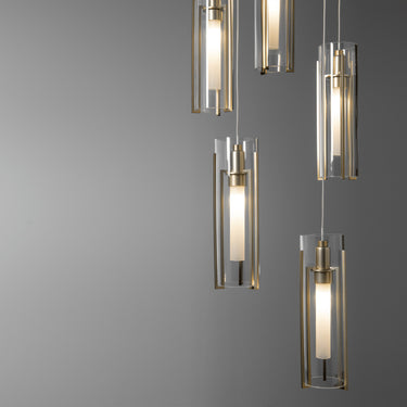 Hubbardton Forge Exos Glass 5-Light Pendant - Standard - 131124
