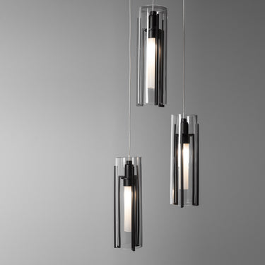 Hubbardton Forge Exos Glass 5-Light Pendant - Standard - 131124
