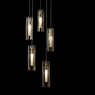 Hubbardton Forge Exos Glass 5-Light Pendant 7