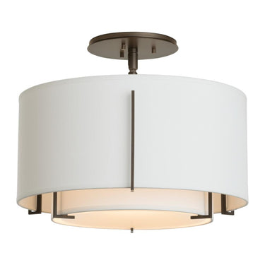 Hubbardton Forge Exos Small Double Shade Semi-Flush 1