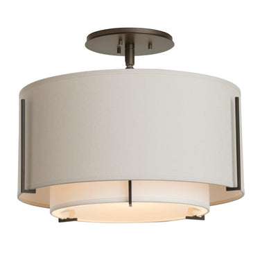 Hubbardton Forge Exos Small Double Shade Semi-Flush 2