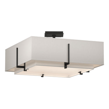 126510 Hubbardton Forge Exos Square Four Light Semi-Flush Mount