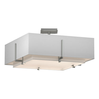 126510 Hubbardton Forge Exos Square Four Light Semi-Flush Mount