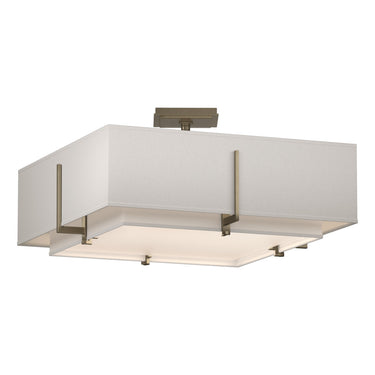 126510 Hubbardton Forge Exos Square Four Light Semi-Flush Mount