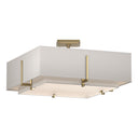 126510 Hubbardton Forge Exos Square Four Light Semi-Flush Mount