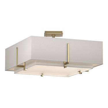 126510 Hubbardton Forge Exos Square Four Light Semi-Flush Mount