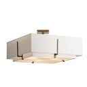 Hubbardton Forge Exos Square Large Double Shade Semi-Flush 1