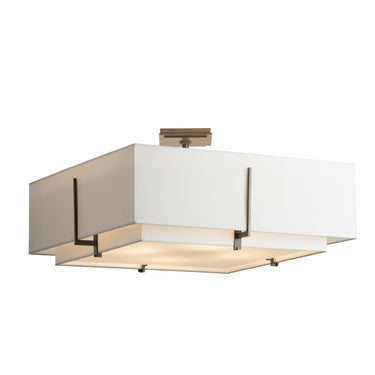 Hubbardton Forge Exos Square Large Double Shade Semi-Flush 1
