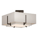 126507 Hubbardton Forge Exos Square Small Double Shade Semi-Flush