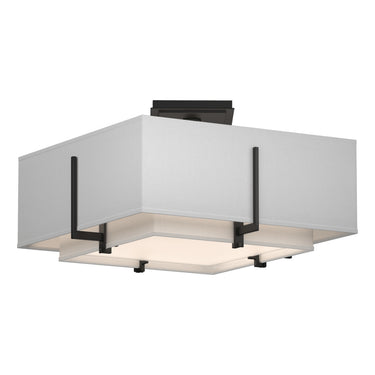 126507 Hubbardton Forge Exos Square Small Double Shade Semi-Flush
