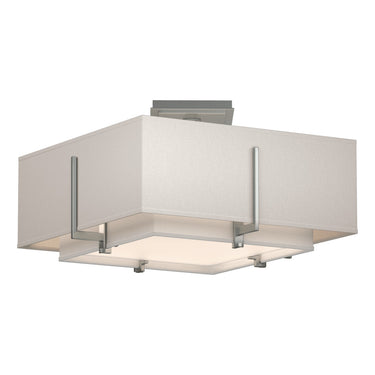 126507 Hubbardton Forge Exos Square Small Double Shade Semi-Flush