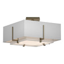 126507 Hubbardton Forge Exos Square Small Double Shade Semi-Flush