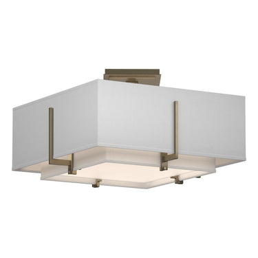126507 Hubbardton Forge Exos Square Small Double Shade Semi-Flush