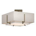 126507 Hubbardton Forge Exos Square Small Double Shade Semi-Flush