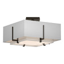 126507 Hubbardton Forge Exos Square Small Double Shade Semi-Flush