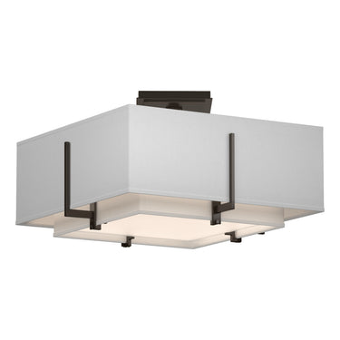 126507 Hubbardton Forge Exos Square Small Double Shade Semi-Flush