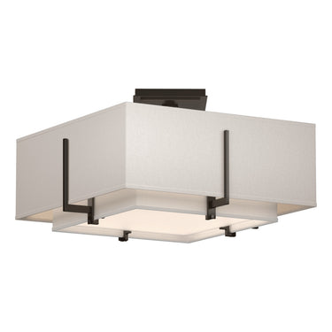 126507 Hubbardton Forge Exos Square Small Double Shade Semi-Flush
