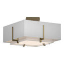 126507 Hubbardton Forge Exos Square Small Double Shade Semi-Flush