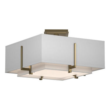 126507 Hubbardton Forge Exos Square Small Double Shade Semi-Flush