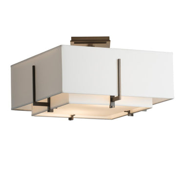 Hubbardton Forge Exos Square Small Double Shade Semi-Flush 1