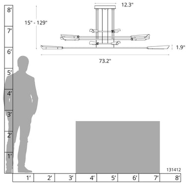 Hubbardton Forge Flight 10-Light Pendant 8