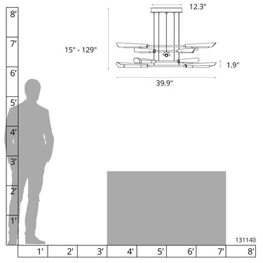 Hubbardton Forge Flight 10-Light Small Pendant 10