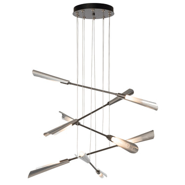 Hubbardton Forge Flight 10-Light Small Pendant - Standard - 131410