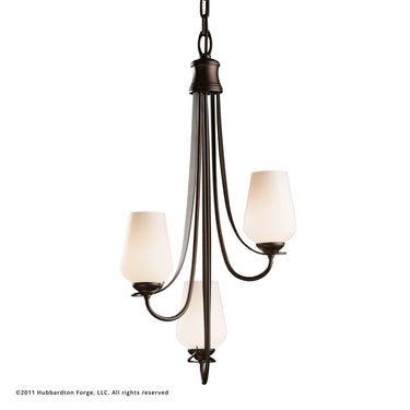 10-3033 Hubbardton Forge 3 Light Flora Chandelier