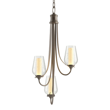 10-3033 Hubbardton Forge 3 Light Flora Chandelier