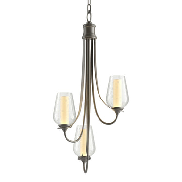 10-3033 Hubbardton Forge 3 Light Flora Chandelier
