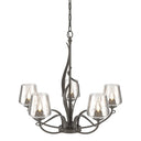 10-3040-236 Hubbardton Forge Flora 5 Arm Chandelier w/ Dome Glass