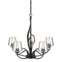 10-3040-236 Hubbardton Forge Flora 5 Arm Chandelier w/ Dome Glass