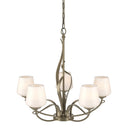 10-3040-236 Hubbardton Forge Flora 5 Arm Chandelier w/ Dome Glass