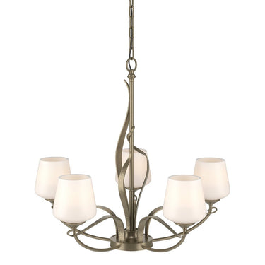 10-3040-236 Hubbardton Forge Flora 5 Arm Chandelier w/ Dome Glass
