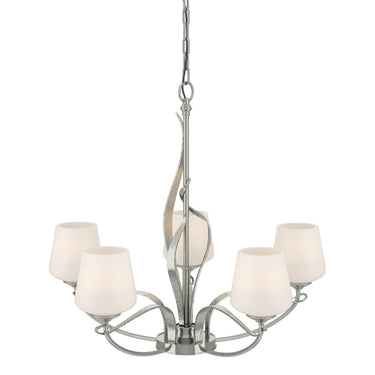 10-3040-236 Hubbardton Forge Flora 5 Arm Chandelier w/ Dome Glass