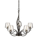 10-3040-236 Hubbardton Forge Flora 5 Arm Chandelier w/ Dome Glass