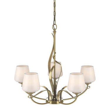 10-3040-236 Hubbardton Forge Flora 5 Arm Chandelier w/ Dome Glass