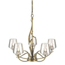 10-3040-236 Hubbardton Forge Flora 5 Arm Chandelier w/ Dome Glass